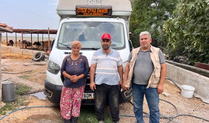 Hayvanlarını kaybeden kadına hayırseverlerden inek ve maddi destek
