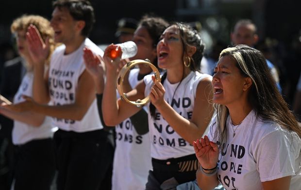 BM Önünde İsrail Protestosu