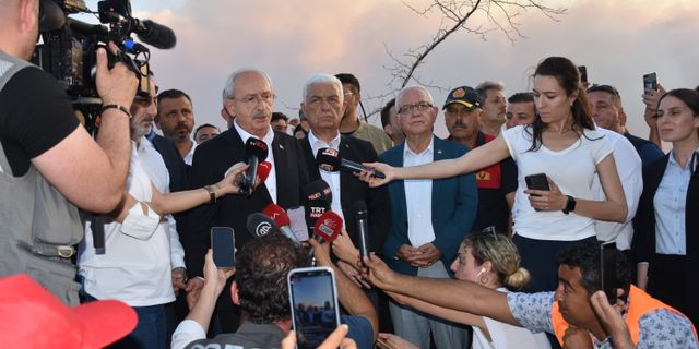 Kılıçdaroğlu, Marmaris'teki yangın bölgesinde