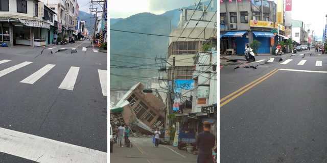 Tayvan'daki depremden inanılmaz görüntüler
