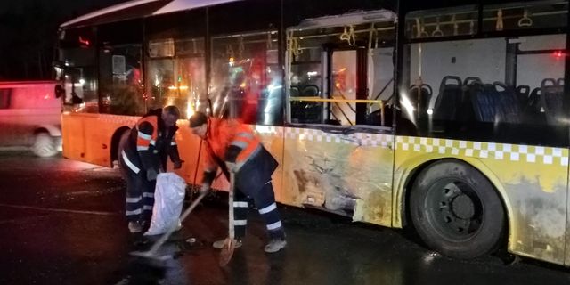 İETT otobüsü kaza yaptı: 14 yaralı