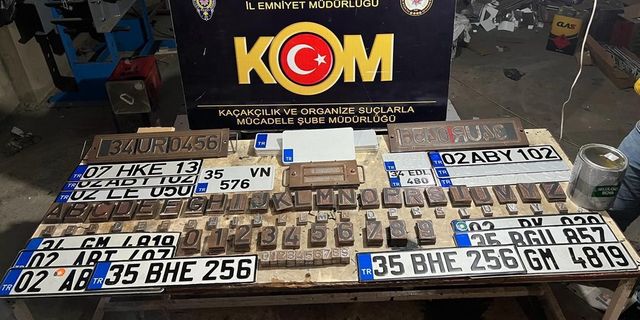Sahte plaka basımına polis baskını!