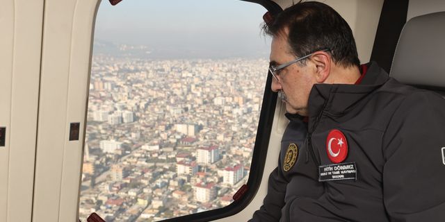Bakan Dönmez, Osmaniye’yi havadan inceledi!