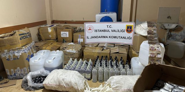 İstanbul'da kaçak alkol imalathanesine baskın