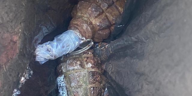 Evin bahçesinde el bombaları bulundu!