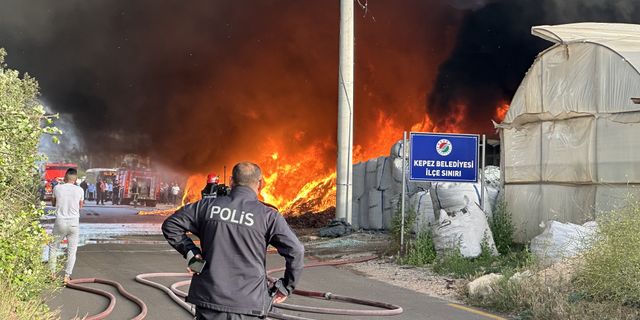 Antalya'da dehşet anları: Yangın seralara sıçradı!
