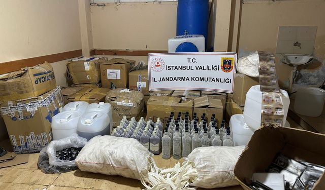 İstanbul'da kaçak alkol imalathanesine baskın