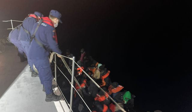 Muğla'da 47 düzensiz göçmen kurtarıldı
