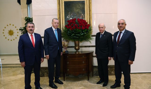 Erdoğan, Bahçeli, Destici ve Aksakal’ı kabul etti