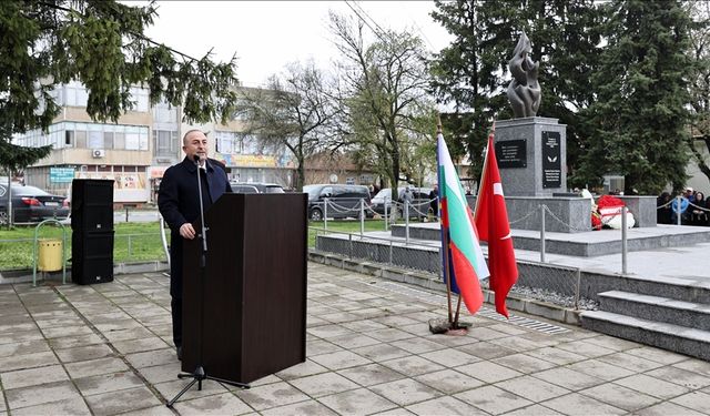 Çavuşoğlu Bulgaristan'da şehitler anıtında