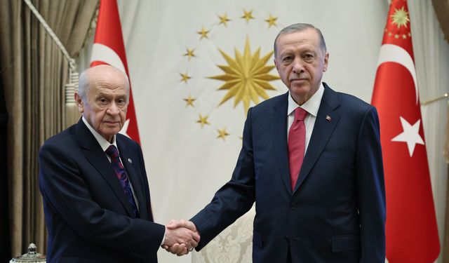 Erdoğan ve Bahçeli Beştepe'de bir araya geldi!