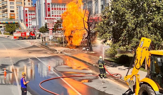 Doğal gaz boru hattı bomba gibi patladı!