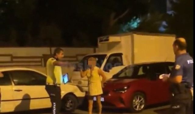 Kazaya karışan kadından polise akıl almaz tehdit