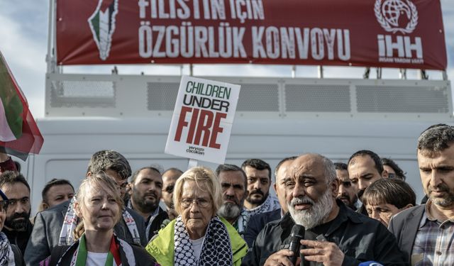 'Filistin İçin Özgürlük Konvoyu' İstanbul'dan yola çıktı!