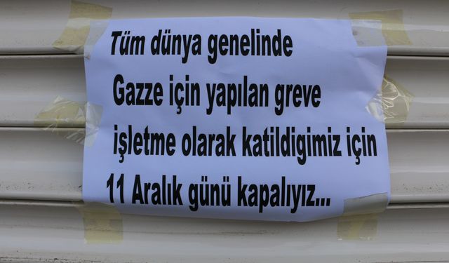 Diyarbakır’da kepenkler Gazze için kapandı