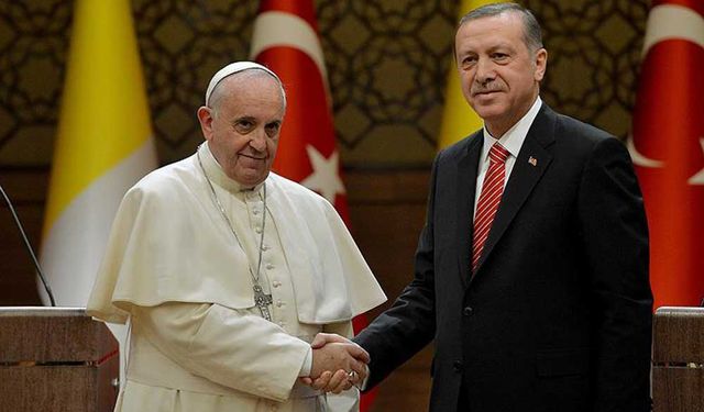 Erdoğan'dan Papa Fransuva'ya Filistin mektubu