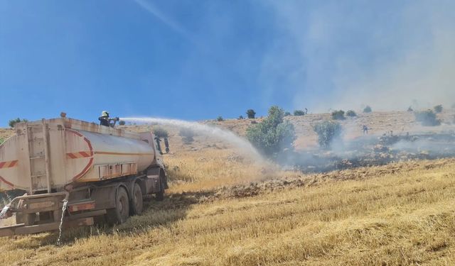 Mardin'in 3 ilçesinde anız ve örtü yangınları söndürüldü