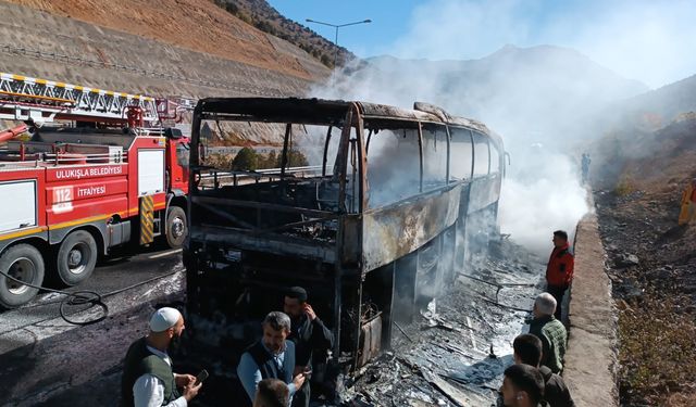 Yolcu otobüsünde faciadan dönüldü!