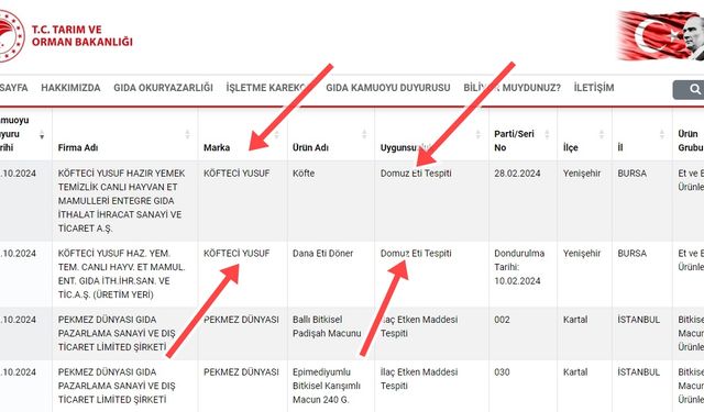 Taklit-tağşiş yapılan gıdalar sitesine Köfteci Yusuf da eklendi!