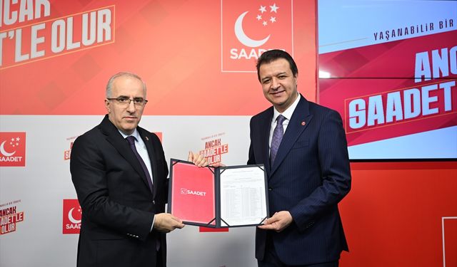 Saadet Partisi Genel Başkanı mazbatasını aldı!