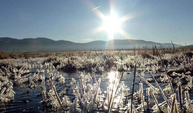 Kars'ta dondurucu hava