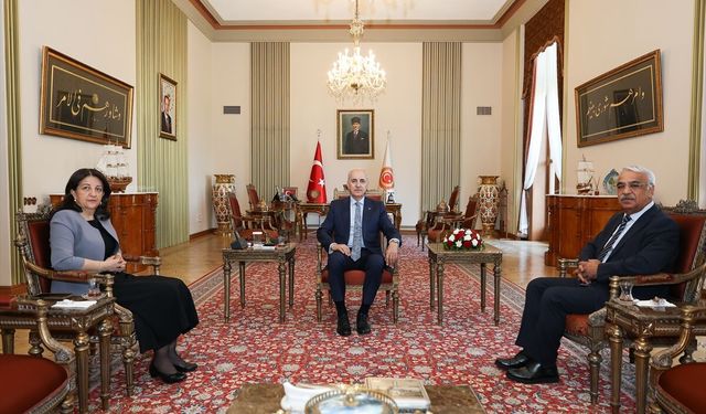TBMM Başkanı Kurtulmuş, DEM Parti İmralı heyetini kabul etti