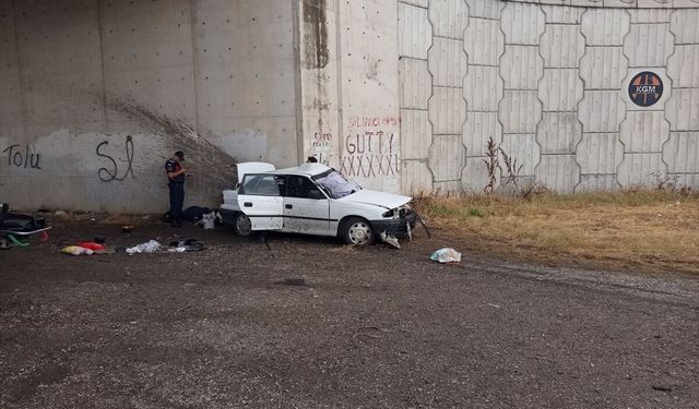 Duvara çarpan arabada 3 kişi hayatını kaybetti