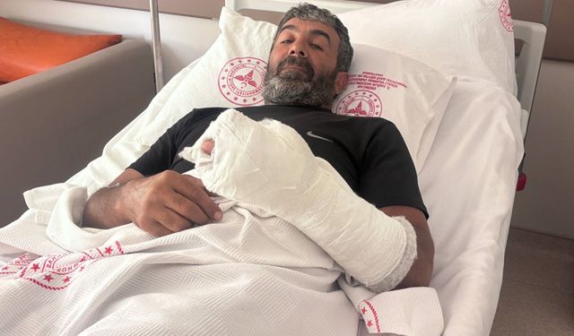 Ayı saldırısından kürek sayesinde kurtuldu