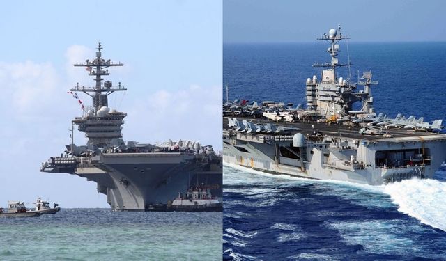 USS Abraham Lincoln gitti, USS George Washington geldi