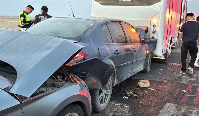 Aksaray'da kum fırtınası zincirleme kazaya neden oldu