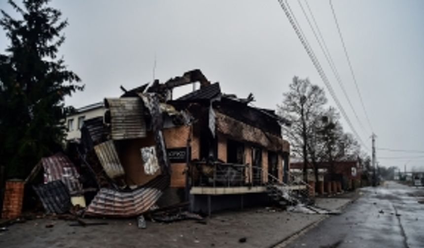 Ukrayna'nın Stoyanka kentinde acı manzara