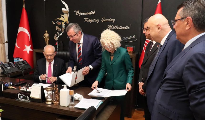 Kılıçdaroğlu'nun adaylık başvurusu yapıldı