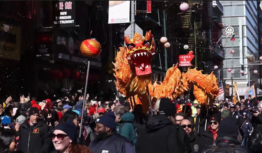 Çin yeni yılı New York'ta böyle kutlandı!