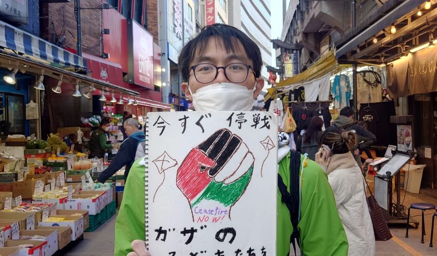 Japon muhasebeciden sessiz İsrail protestosu