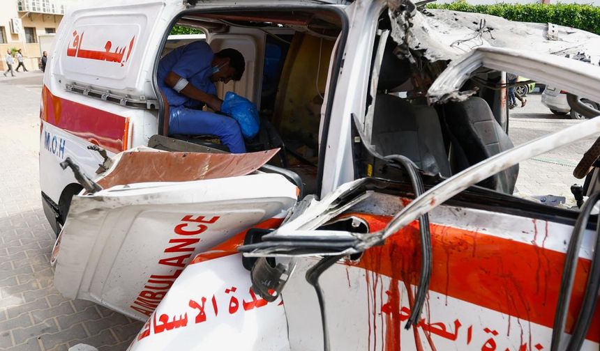 Gazze'deki yüzlerce ambulans hurdaya döndü!
