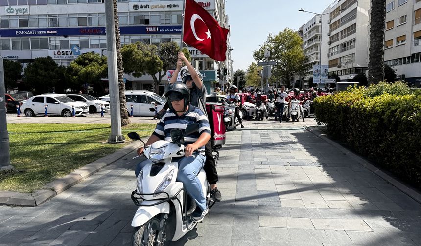 Motokuryeler öldürülen meslektaşları için konvoy yaptı!