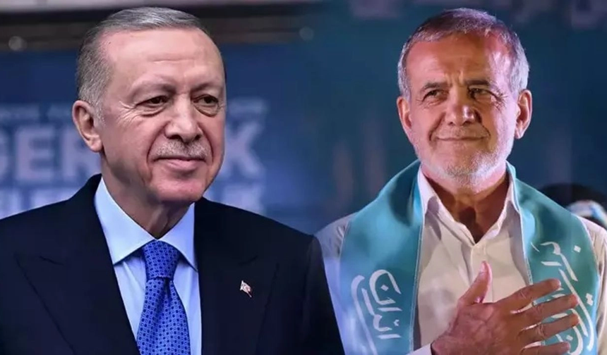 Erdoğan, Pezeşkiyan'la görüştü