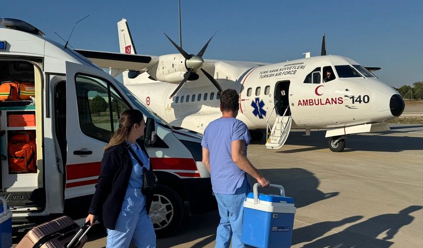 Askeri ambulans uçak organ nakli için havalandı!