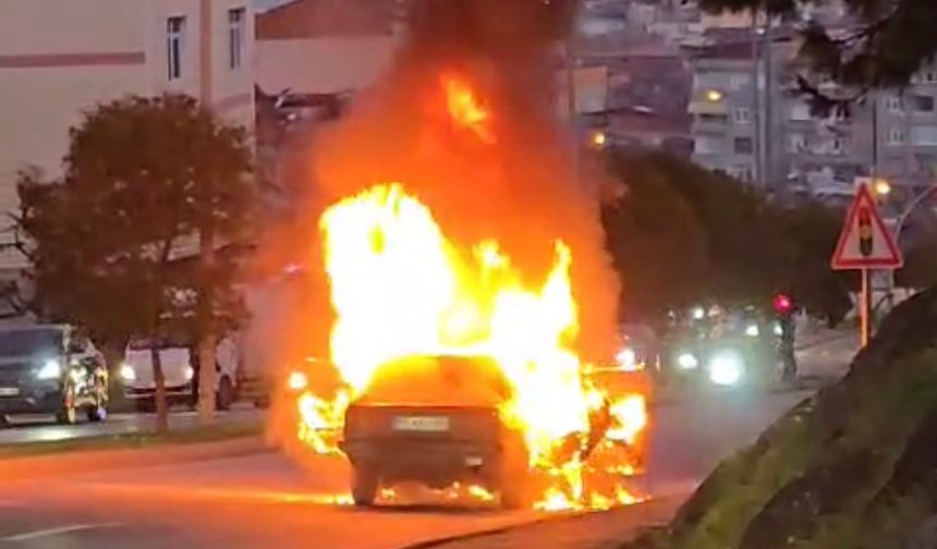 Görenler inanamadı: Alev alev yol aldı