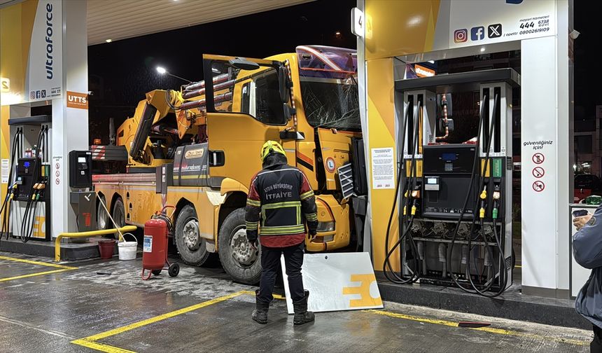 Akaryakıt istasyonunda faciadan dönüldü!