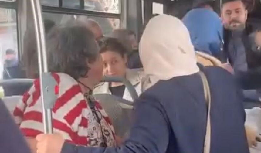 Kadınlar yer kavgasında şoförün kolunu ısırdı!