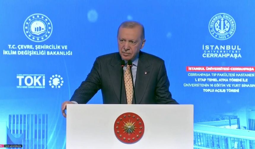 Erdoğan: Proje, temel atma sisteminin kurbanı oldu!