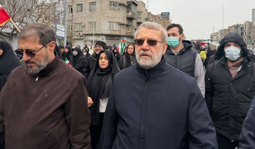 Ali Laricani, Tahran'daki mitinge katıldı