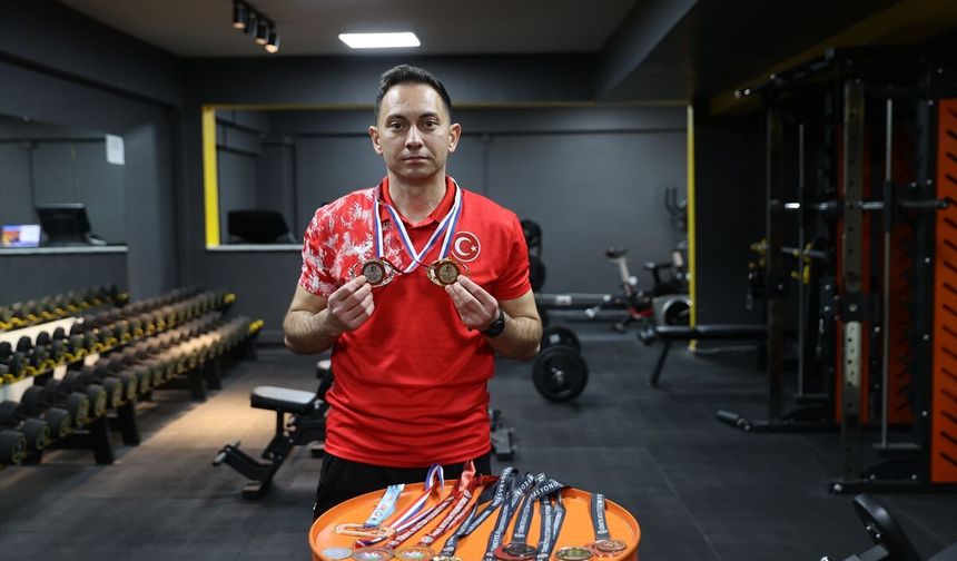 Emniyetin çevik atleti milli formayla madalyalar kazanıyor