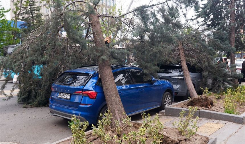 Başkentte kuvvetli fırtına hasara yol açtı!