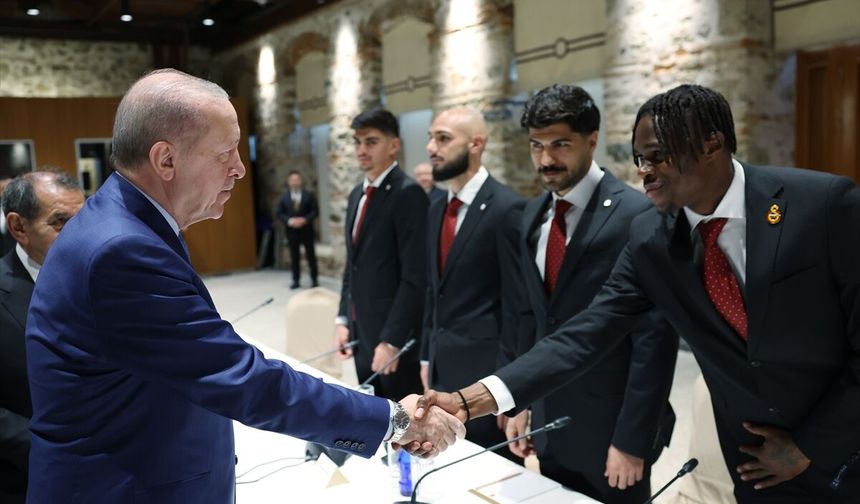 Erdoğan Şampiyon Galatasaray'ı kabul etti!
