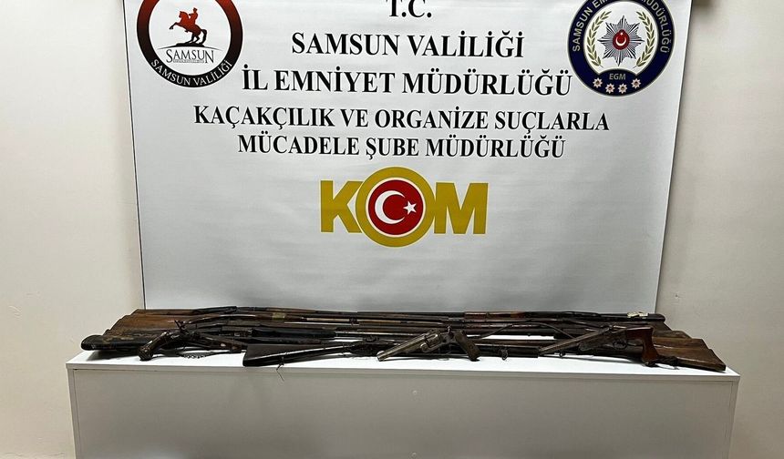 Samsun'da tarihi silah operasyonu!