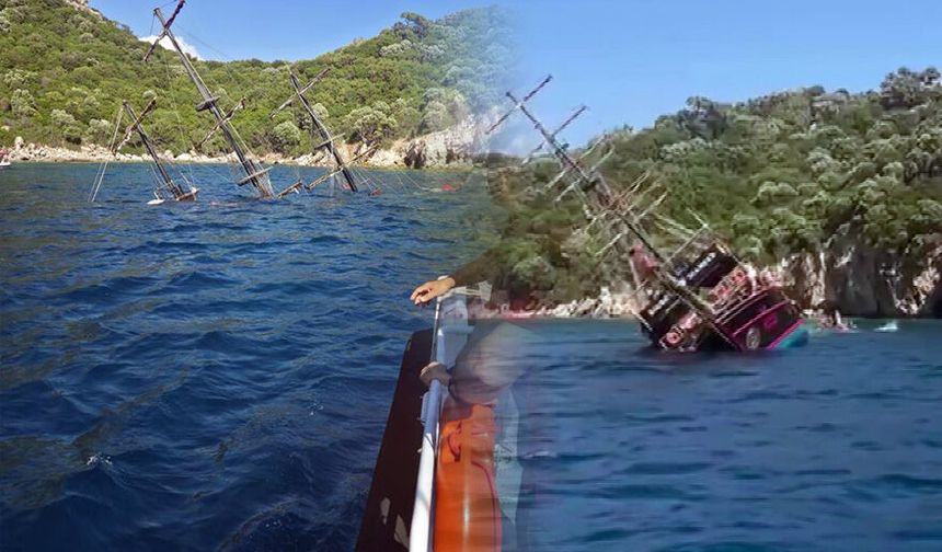 Gezi teknesi battı, yolcular tahliye edildi