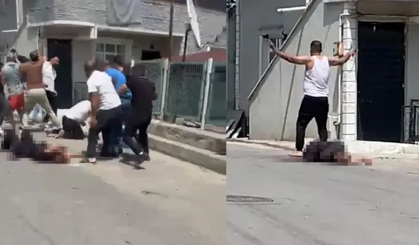 Sokak ortasında kan donduran anlar: Eşini defalarca bıçakladı