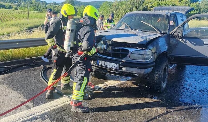 TEM Otoyolu’nda cip alevlere teslim oldu